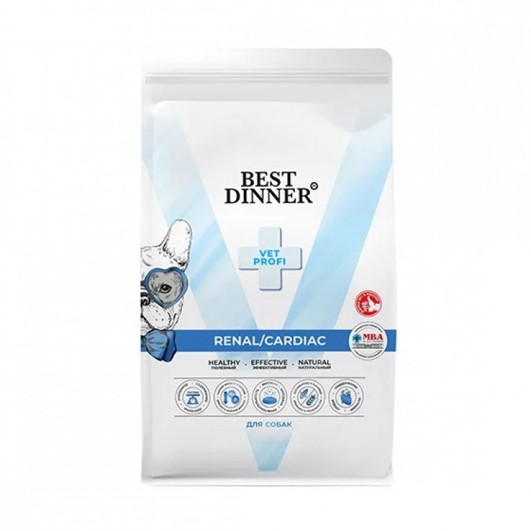 Best Dinner Vet Profi Renal/Cardiac Сухой корм при острой или хронической болезни почек и заболеваниях сердца у взрослых собак всех пород.